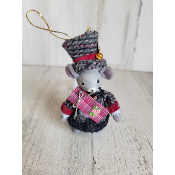 Kurt Adler Mouse Top Hat Bell vintage ornament Xmas - Picture 1 of 5